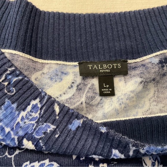 Talbots Blue Floral Sweater - LP - Picture 4 of 7